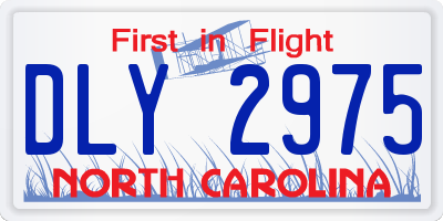 NC license plate DLY2975