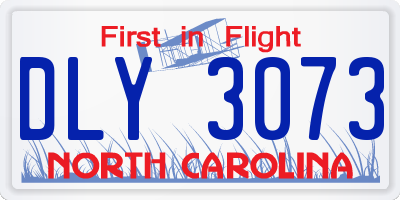 NC license plate DLY3073