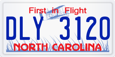NC license plate DLY3120
