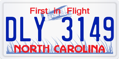 NC license plate DLY3149