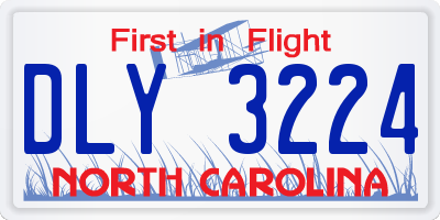 NC license plate DLY3224