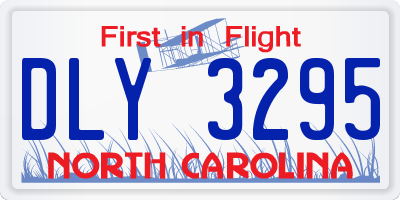 NC license plate DLY3295