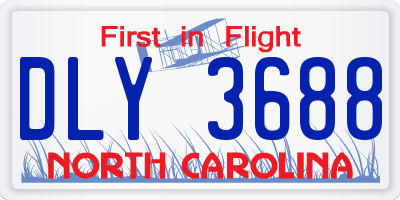 NC license plate DLY3688