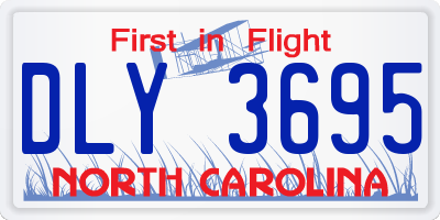 NC license plate DLY3695