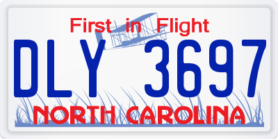 NC license plate DLY3697