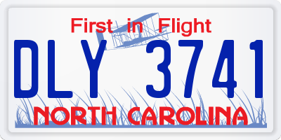 NC license plate DLY3741