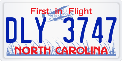 NC license plate DLY3747