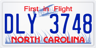 NC license plate DLY3748