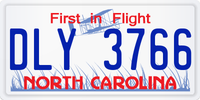 NC license plate DLY3766