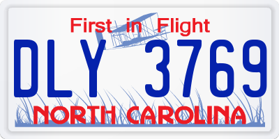 NC license plate DLY3769