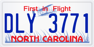 NC license plate DLY3771