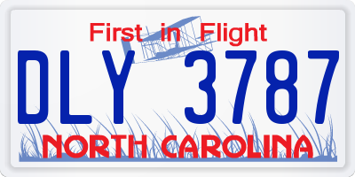 NC license plate DLY3787