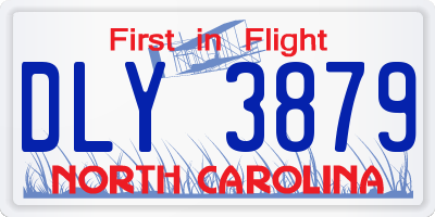 NC license plate DLY3879