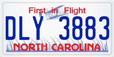 NC license plate DLY3883