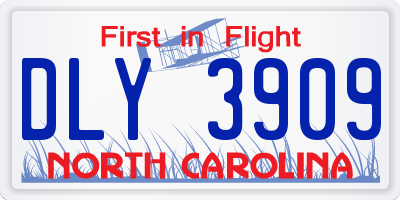 NC license plate DLY3909