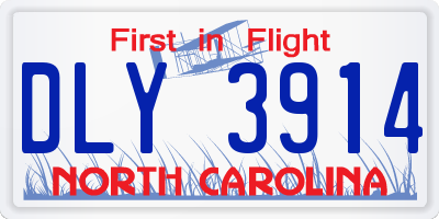 NC license plate DLY3914
