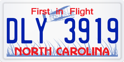 NC license plate DLY3919