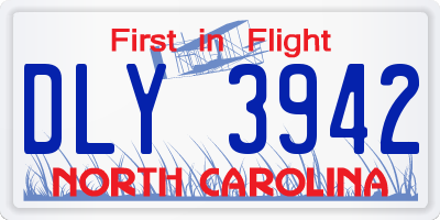 NC license plate DLY3942
