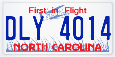 NC license plate DLY4014