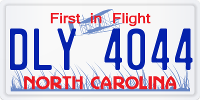 NC license plate DLY4044