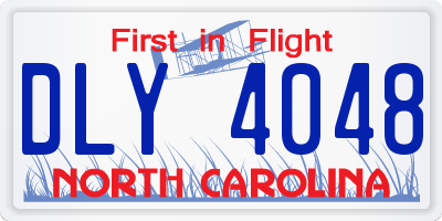NC license plate DLY4048