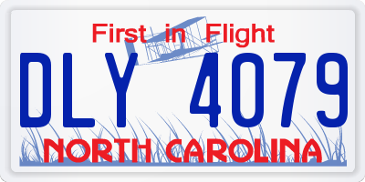 NC license plate DLY4079