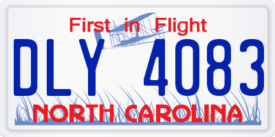 NC license plate DLY4083