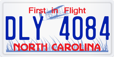 NC license plate DLY4084