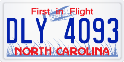 NC license plate DLY4093