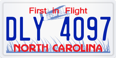 NC license plate DLY4097