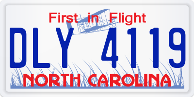 NC license plate DLY4119