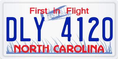 NC license plate DLY4120