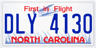 NC license plate DLY4130