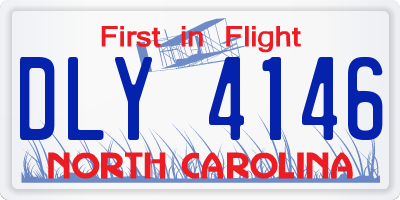 NC license plate DLY4146