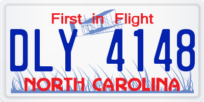 NC license plate DLY4148