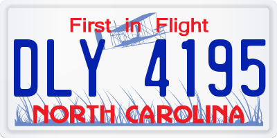 NC license plate DLY4195
