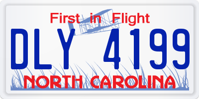 NC license plate DLY4199