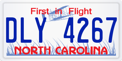 NC license plate DLY4267