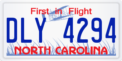 NC license plate DLY4294
