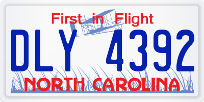 NC license plate DLY4392