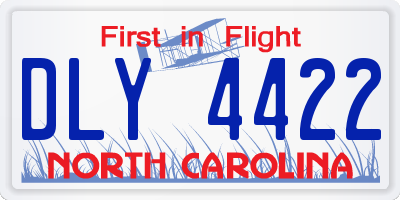 NC license plate DLY4422