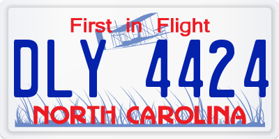 NC license plate DLY4424