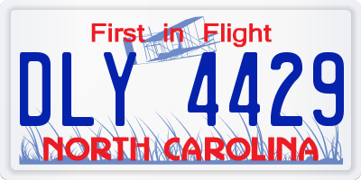 NC license plate DLY4429