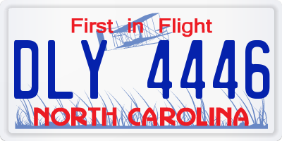 NC license plate DLY4446