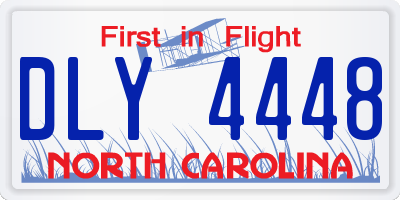 NC license plate DLY4448