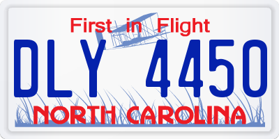 NC license plate DLY4450