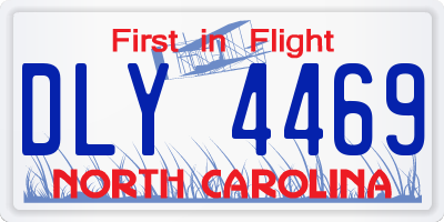 NC license plate DLY4469
