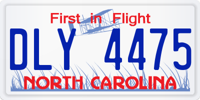 NC license plate DLY4475