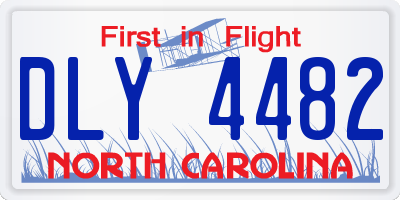 NC license plate DLY4482