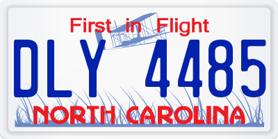 NC license plate DLY4485